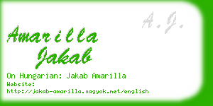 amarilla jakab business card